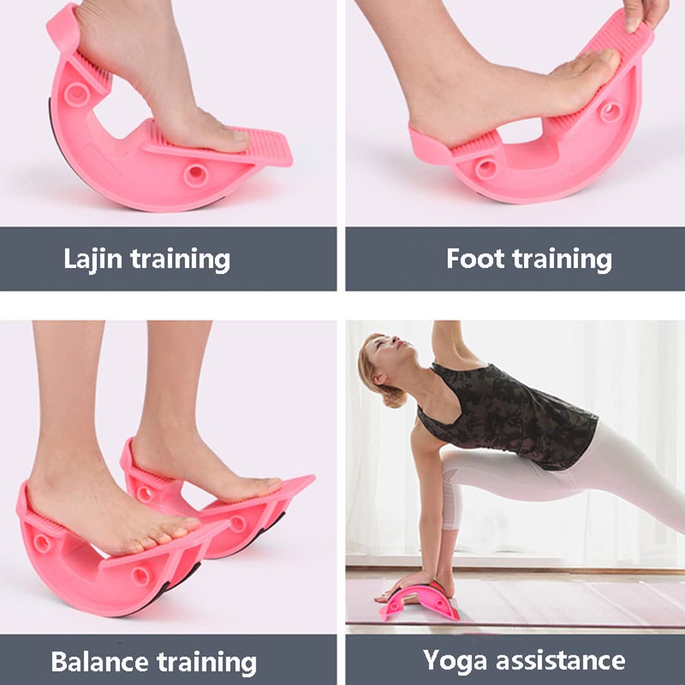 Foot Rocker, Calf Stretcher, Massager For Plantar Fasciitis, Achilles Tendonitis Calf, Foot, Heel, and Ankle Lower Leg Pain Relief, Stretches Strained Muscle Plate, Pink
