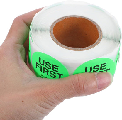 Sosoport 1Roll Use Rotation Stickers of Removable Adhesive Labels for Restaurant Inventory Light Green Dots for