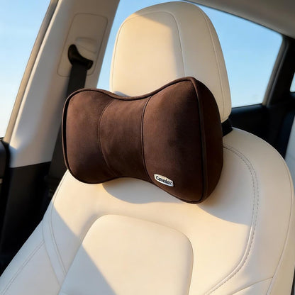 Car Neck Support Pillow Recliner Headrest Pillow for Neck Pain Relief Tan