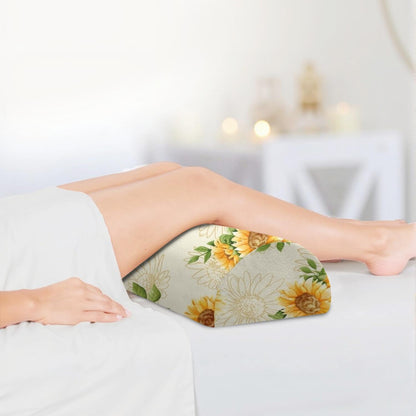 Knee Pillow for Back Sleeping – Half Moon Bolster Pillow for Under Knee While Sleeping Support, Leg & Back Pain Relief (21.5x9x5 Inches)