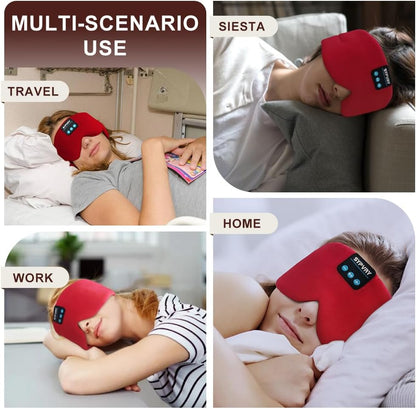 Sleep Mask Bluetooth 5.4 Headphones Soft Wireless Headband Eye Mask Blackout with Microphone (Emerald)