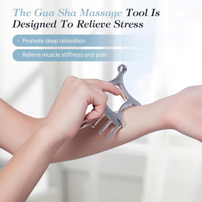 Stainless Steel Gua Sha Tool; Portable Scalp Massage Tool