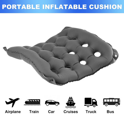 2-Pack Inflatable Waffle Cushion for Pressure Relief, Wheelchair Cushion for Pressure Redistribution, Portable Air Seat Cushions for Office Chair Car Seat, Breathable Seat Pad, Includes 1 Air Pumps