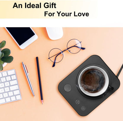Lesipee Mug Warmer, Coffee Cup Warmer for Desk with Auto Shut Off, Candle Warmer, Electric Beverage Warmer Plate for Tea, Cocoa & Coffee, 2 Temperature Settings, for Office Home