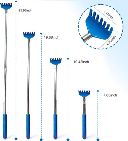 2 Pack Back scratchers Set,Stainless Steel Back Scratcher Extendable