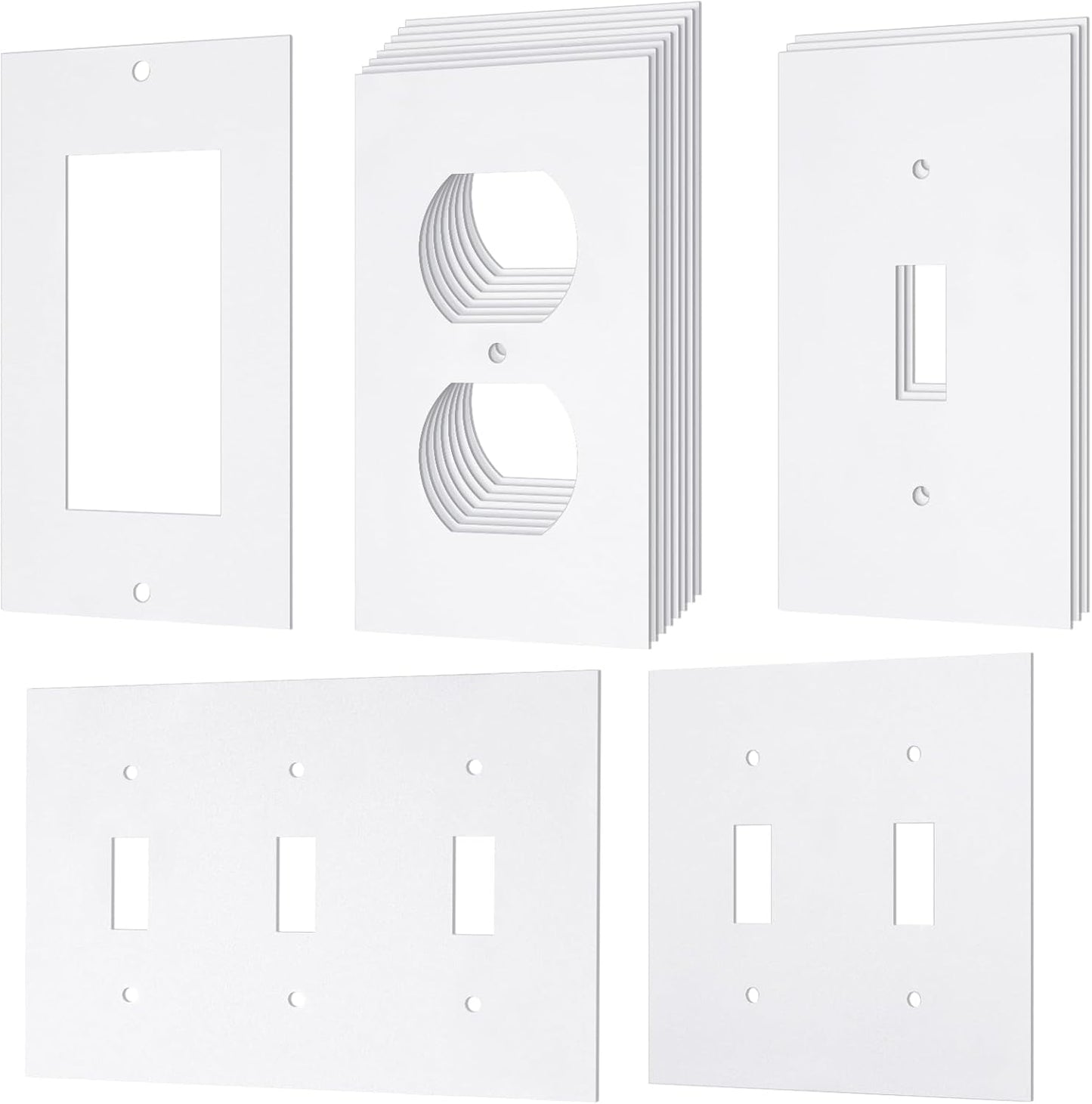 Tondiamo 46 Packs Outlet Insulation Pads Wall Plates Sealers for Electrical Save Energy Switch Plate Insulation Weatherproof Foam Switch Sealer