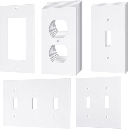 Tondiamo 46 Packs Outlet Insulation Pads Wall Plates Sealers for Electrical Save Energy Switch Plate Insulation Weatherproof Foam Switch Sealer