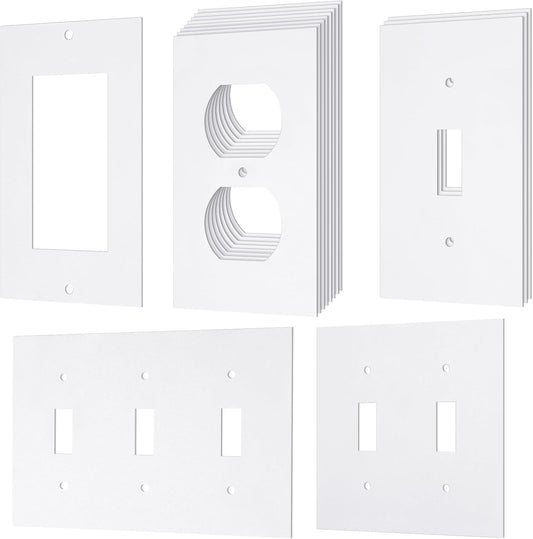 Tondiamo 46 Packs Outlet Insulation Pads Wall Plates Sealers for Electrical Save Energy Switch Plate Insulation Weatherproof Foam Switch Sealer