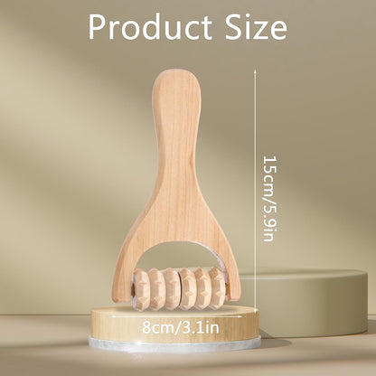 Abeillo 3Pcs Wooden Hand Massage Roller, Muscle Roller Stick, Manual Wood Therapy Massage Tools Massager Roller, for Relaxes Thigh, Leg, Hands Full Body Muscle Men Women