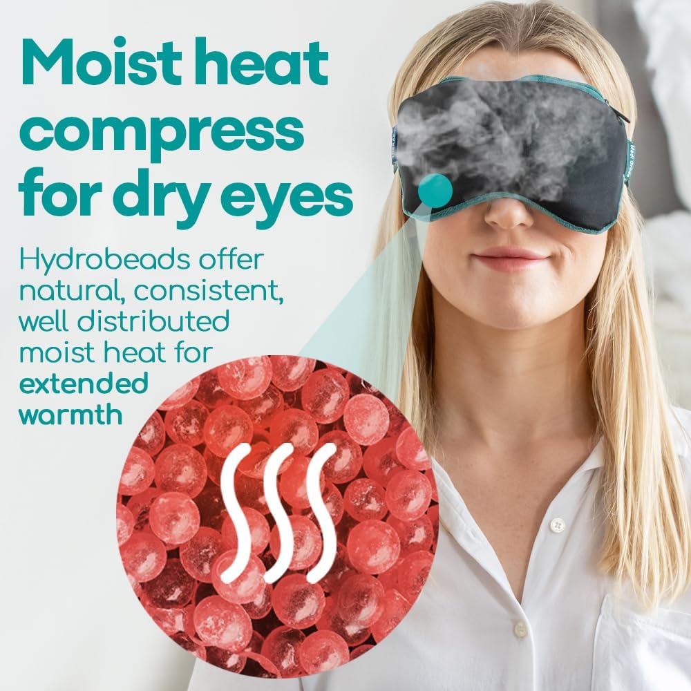 Medi Grade Heated Eye Mask for Dry Eyes, 2-in-1 Warm Compress and Cold Mask