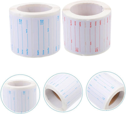 STOBOK 2rolls Writable Rotate Label Stickers Day Dots Food Labels Residue Permanent Adhesive Stickers