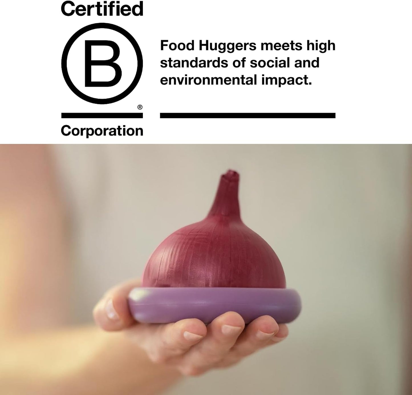 Food Huggers Onion Hugger - Onion Storage & Saver BPA Free Silicone Snug Fit Containers Perfect Holder & Keeper for Refrigerator to Keep Your Onions Fresh Longer - Set of 3