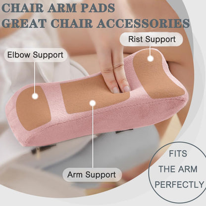 2 Pack Office Chair Armrest Pads Covers,Arm Rest Pad with Memory Foam Elbow Pillow for Forearm Pressure Relief, Arm Rest Covers for Office Chairs, Wheelchair, Comfy Gaming Chair (Black)