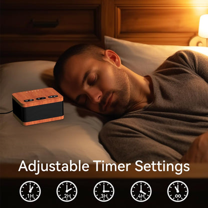 Sound Machine White Noise Machine with 30 Natural Soothing Sounds 32 Levels Volume 5 Timers Memory Function Effectively Blocks Noise Ideal Sleep Machine Brown Noise for Baby Kids Adults Home (Black)