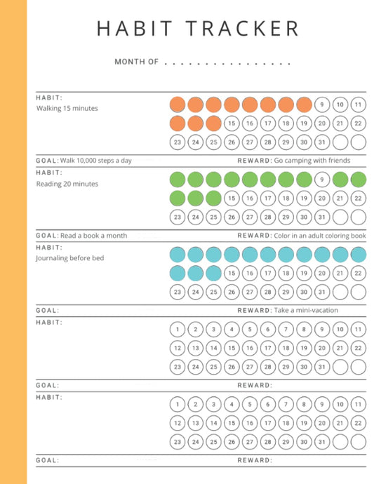 Habit Tracker: A Diary To Help You Track How Well You're Sticking With Daily Habit And Get Disciplined