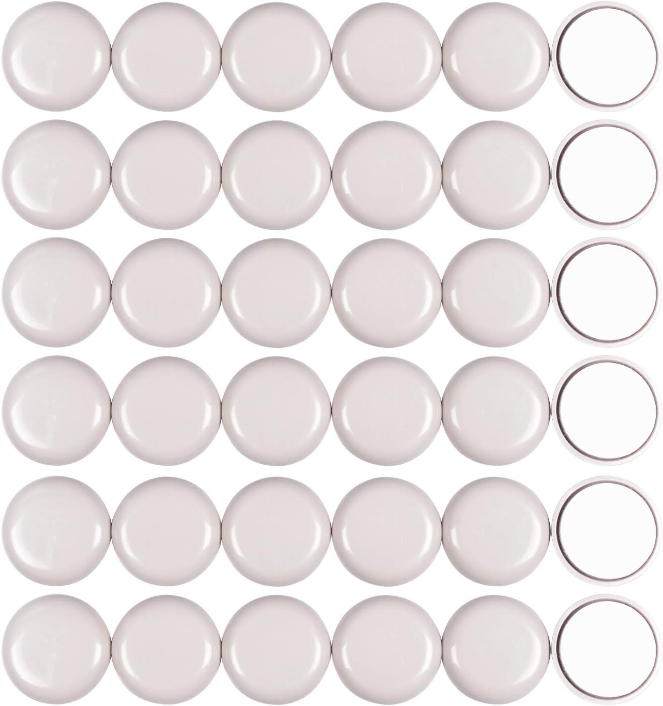 Ezprotekt 16 Pack Self-Stick Furniture Chair Leg Sliders for Carpet, 2-1/8" Self-Adhesive Round Furniture Movers Sliders, Carpet Chairs Furniture Glides, Carpet Moving Sliders Easily Move (Beige)
