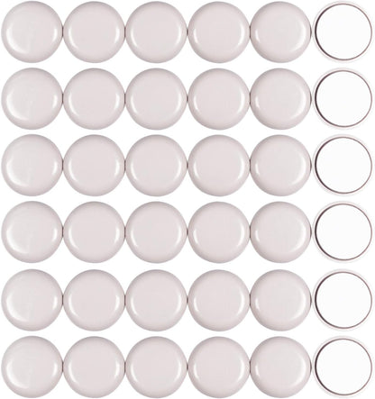 Ezprotekt 16 Pack Self-Stick Furniture Chair Leg Sliders for Carpet, 2-1/8" Self-Adhesive Round Furniture Movers Sliders, Carpet Chairs Furniture Glides, Carpet Moving Sliders Easily Move (Beige)
