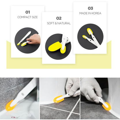 Caulk Caulking Silicone Sealant Finishing Tool (4-Size)- Ideal for DIY, Waterproofing, Grouting. Durable Urethane Rubber Design, Scratch Prevention (Two-Way (S) 3P)