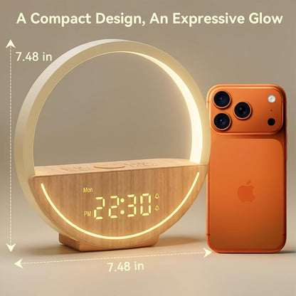 Vivilumens Sunrise Alarm Clock White Noise Sound Machine for Bedroom | Gentle Wake Up Light with 20 Soothing Sounds Sleep Aids, Dimmable Clock, Touch Control, Timer, Dual Alarms for Heavy Sleepers
