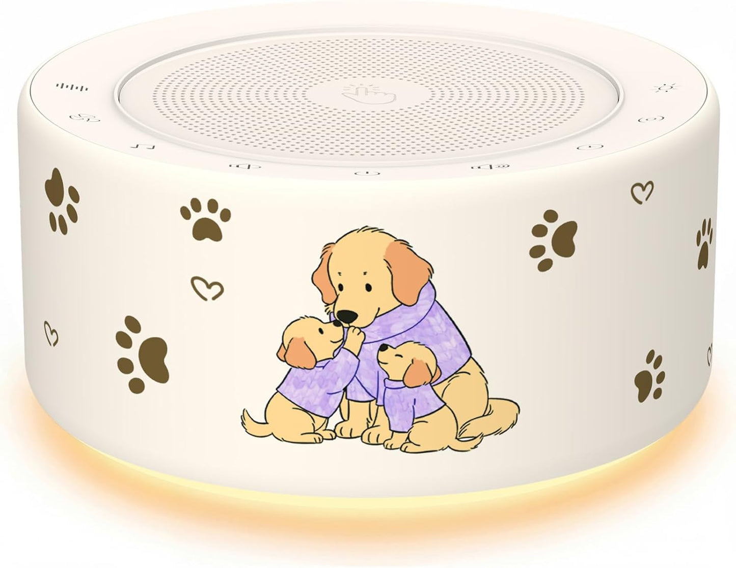 Kipcush White Noise Machine for Baby & Adults, 30 Soothing Sounds, Sleep Sound Machine with 8 Color Night Light, Memory Function, White Noise for Sleeping, Nursery, Office, Travel & Relaxation