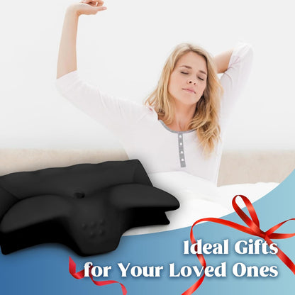 Cervical Pillow for Neck Pain Relief, Cooling Contour Memory Foam Pillows Support Odorless Ergonomic Neck Pillow Adjustable Orthopedic Bed Pillow for Side Back Stomach Sleeper with Pillowcase,Snow