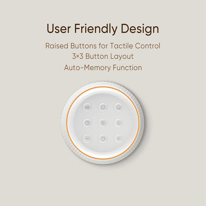 Noise Machine, White Noise Sound Machine for Baby & Adults, 26 Soothing Sounds, 8 Night Light Colors, Tap Control, 6 Timer Settings, Auto-Off & Memory, 4-7-8 Breathing (Black, Standar)
