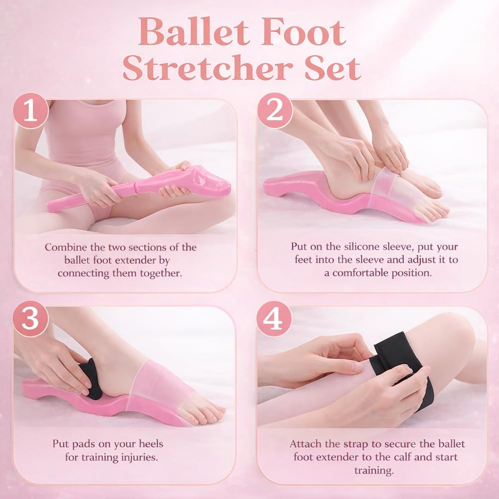 Ballet Foot Stretcher Set – Original Dance Foot Stretching Trainer for Arch & Flexibility, Ballet, Yoga & Dancers