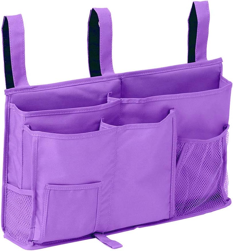 Sugaroom Bedside Storage Caddy, Bunk Bed Organizer Bed Storage Pocket Bedside Organizer Hanging Bed Storage Caddy for College Dorm Room, Hospital Bed Rails, Baby Bed, Camp