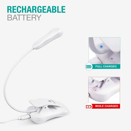 Vekkia 3000K Warm LED Rechargeable Book Light