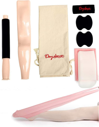 Daydance Kids Women Ballet Foot Stretcher Wooden Arch Enhancer Set with Resitance Bands, for Ballet, Gymnastics, Yoga