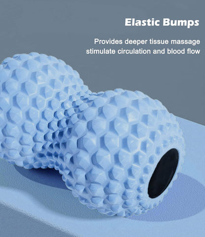 KITWILD Peanut Massage Ball, Double Lacrosse Massage Roller Ball, Black | Deep Tissue Muscle Massage, Physical Therapy, Myofascial Release, Muscle Knots, Yoga Therapy