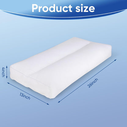 MINUPWELL 6.5" Knee Pillow for Side Sleepers - 100% Shredded Memory Foam Leg Pillow for Side Sleeping - Between Leg & Under Hip Pillow - Relieving Leg, Back, and Knee Pain - High Supportive