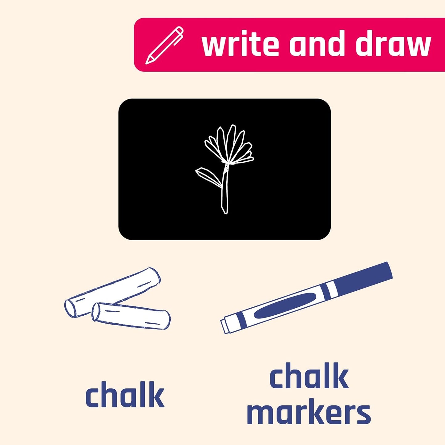 50 Pack, Large Chalkboard Labels Stickers - Rectangle, 6" x 4" | Erasable and Reusable