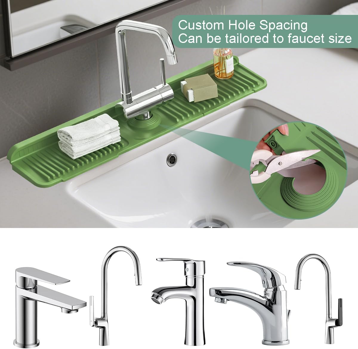 24 Inch Upgraded Draining Mat Folding faucet Mat for Bathroom Sink Splash Guard 7° Slope with Button Lock Water Draining Pad for Kitchen Bathroom Bar(Pink)
