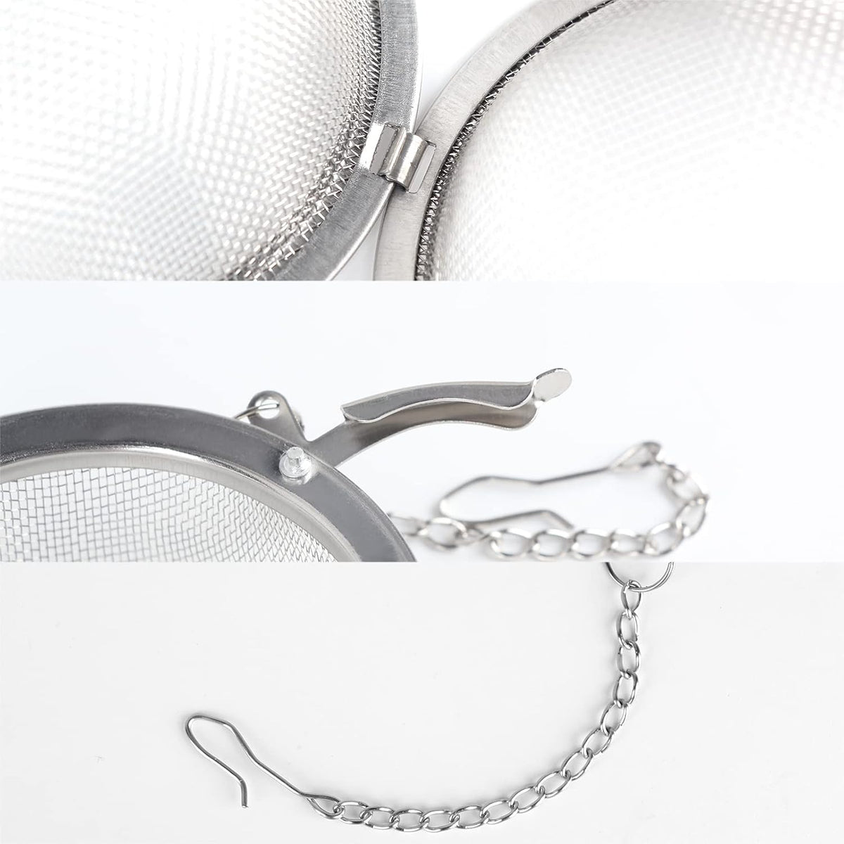 Fu Store 2pcs Stainless Steel Mesh Tea Ball 2.1 Inch Tea Strainers