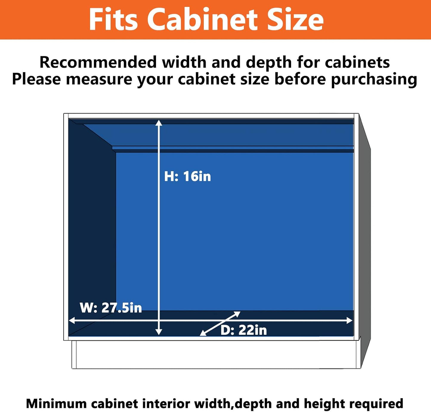 ROOMTEC Pull Out Cabinet Organizer, Pull Out Shelves 5½" W x 21½" D, Heavy Duty Cabinet Drawers Slide Out Kitchen Organizers Storage Shelf