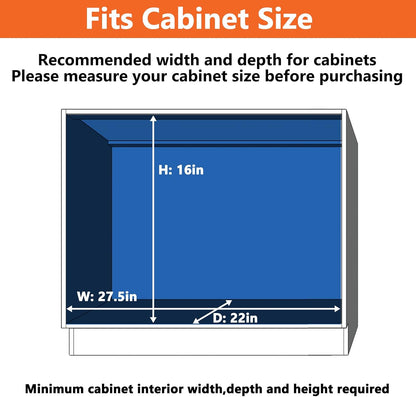 ROOMTEC Pull Out Cabinet Organizer, Pull Out Shelves 5½" W x 21½" D, Heavy Duty Cabinet Drawers Slide Out Kitchen Organizers Storage Shelf