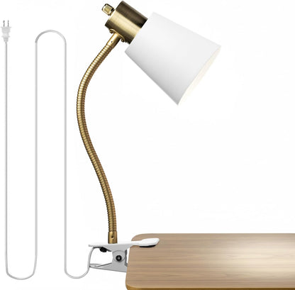LALISU Desk lamp Eye-Caring Table Lamps, 360°Rotation Gooseneck Clip Lamp