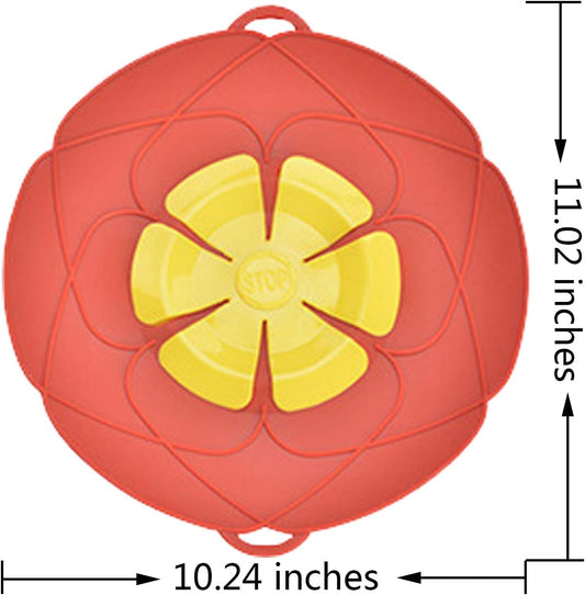 1 Pack Spill Stopper Lid Cover for Pans and Pots Boil, Boil Over Safeguard, Anti Spill Lid Fits Openings 5.5" to 9.5" in Diameter (Purple)