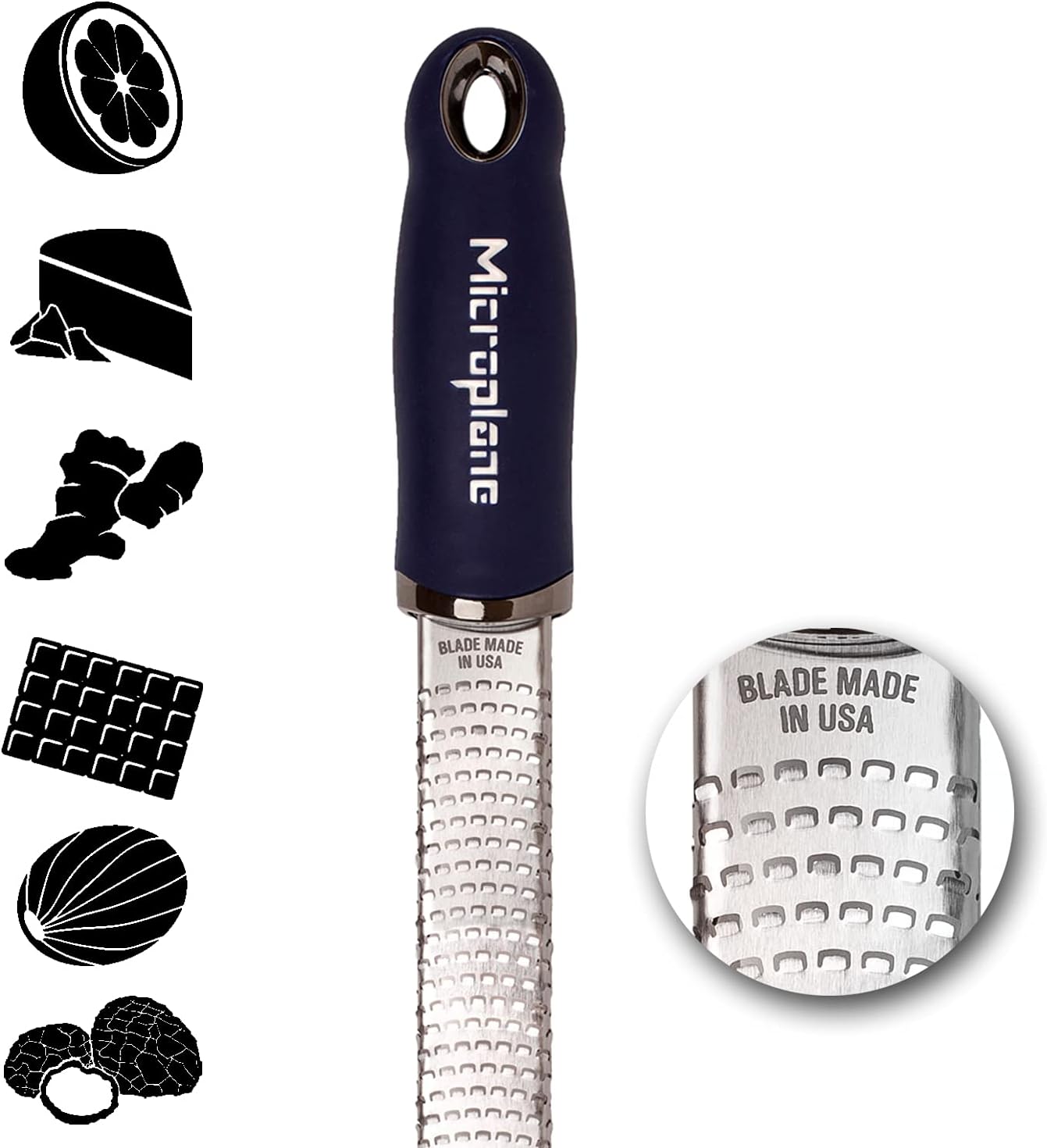 Premium Classic Series Zester - Lipstick Pink | Lemon Zester tool, Hard Cheese & Vegetable Grater | For Citrus, Parmesan Cheese, Garlic, Ginger, Nutmeg | Fine Stainless Steel Blade, Made in USA