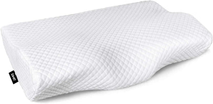 Memory Foam Pillow for Neck Pain Relief, Adjustable Orthopedic Ergonomic Cervical Pillow for Sleeping with Washable Cover, Bed Pillows for Side, Back, Stomach Sleepers