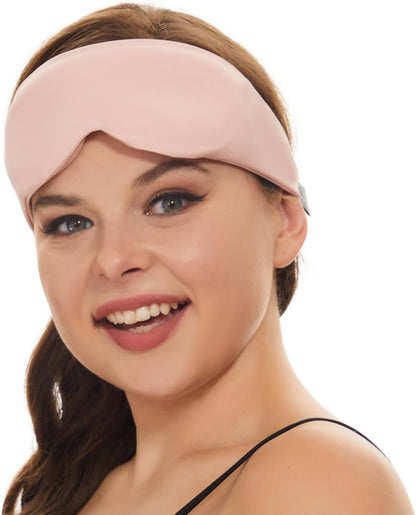 ALASKA BEAR Memory Foam Sleep Mask, Contoured Eye Cups for Women Men, Blue