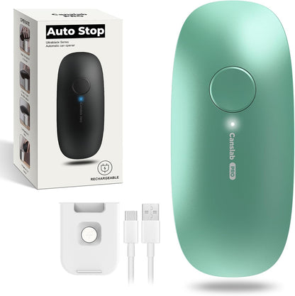 Canslab Ultrablade PRO Electric Can Opener,USB Rechargeable,Smart Auto Stop | Automatic Can Opener for Seniors with Arthritis, Handsfree Side Cut with Smooth Edge, Cordless, Wall Mountable, Black