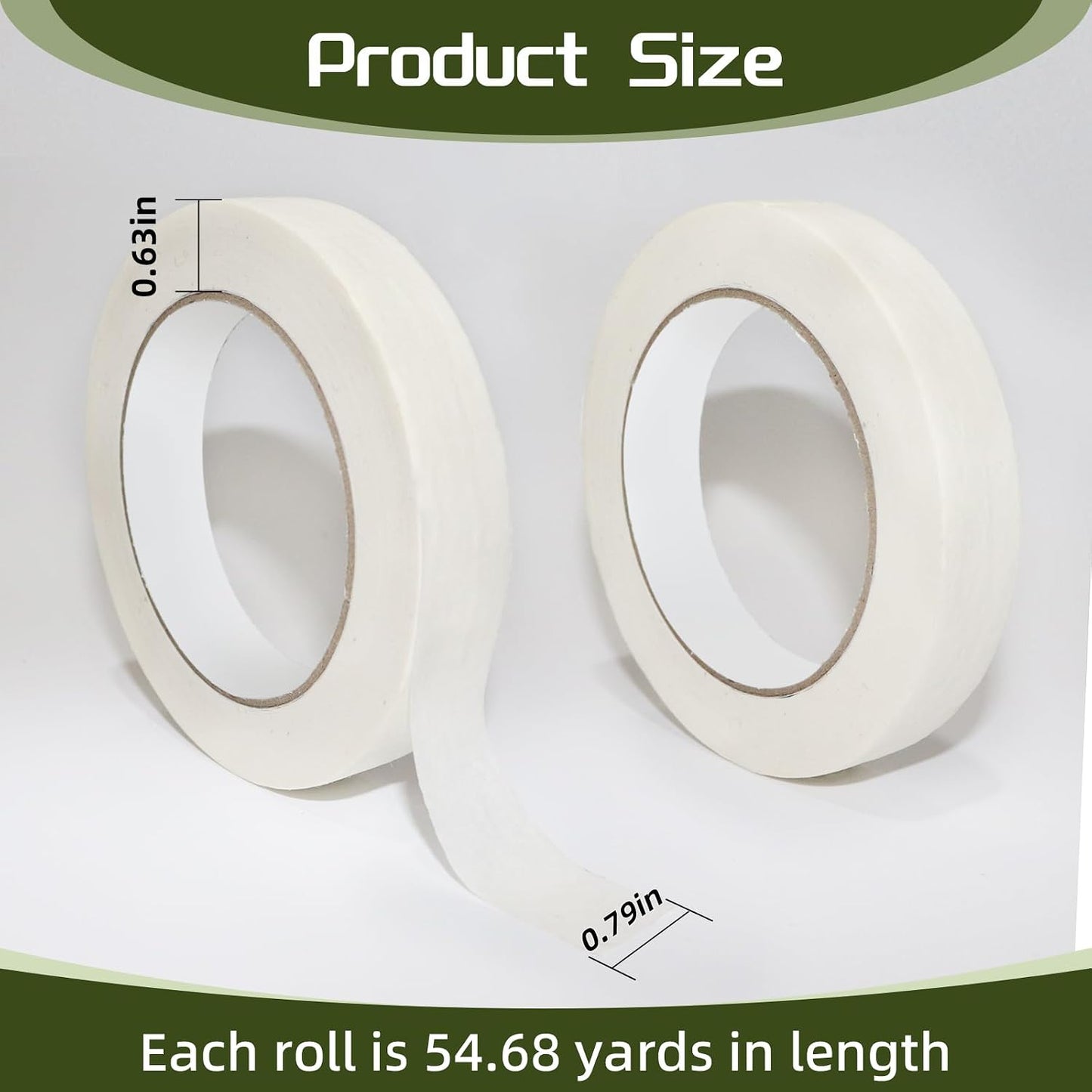 110 Yards Freezer Tape Freezer Paper, 2 Rolls, Each 0.79 Inch by 55 Yards | Writable Surface, Low Temperature Resistance, Easy Tear and Residue-Free Removal, Ideal for Food Containers and Refrigerators