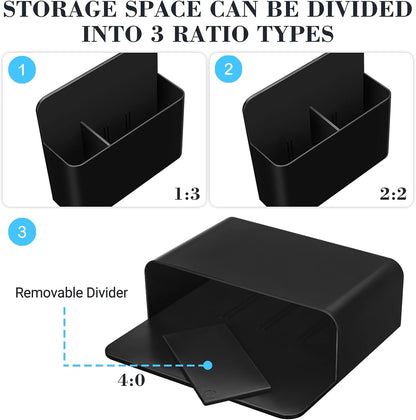 Black Strong Magnetic Dry Erase Marker Holders - Pen Holders for Whiteboard, Fridge, Locker, Magnetic Organizer for Office, Kitchen, and School. No Drilling, Nails, or Glue Needed