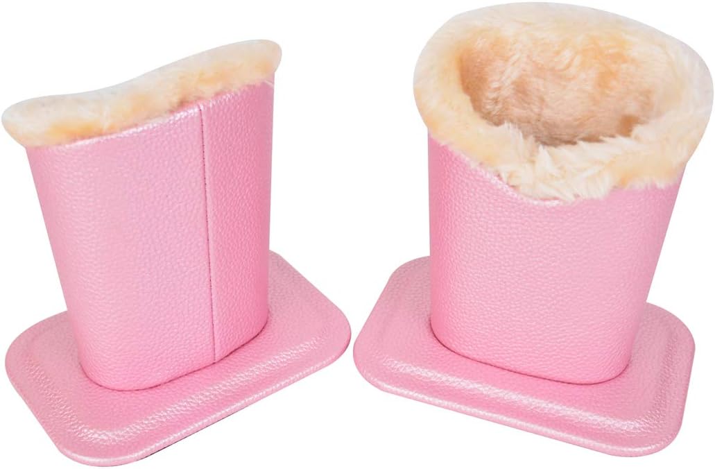 Baitaihem Pack of 2 Plush Lined Eyeglasses Holder Stand Protective Glasses Case For Desks Or Nightstands