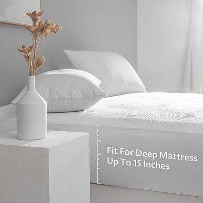 Heated Mattress Pad Foot Queen, 3D Air Fabric, Preheat & Memory for Winter