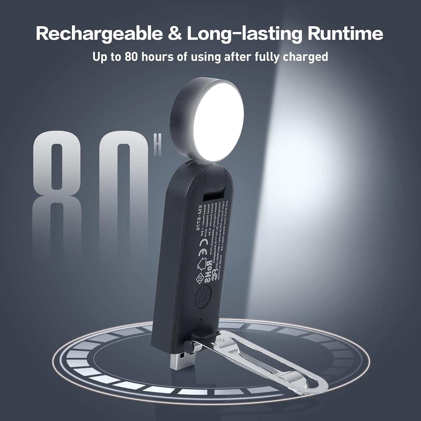 VAVOFO USB Rechargeable Bookmark Reading Light, Blue Light Blocking Amber LEDs for Bedtime Reading - Clip On, 9 Lighting Modes