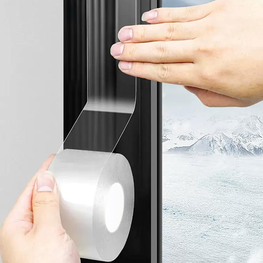 FOURGUN Window Sealing Tape 2IN x 33 FT Draft Isolation No Residue Removable Adhesive Waterproof Windows Doors Shower Glass AC Units Ideal for Winter Seal & Summer Cold Air Loss Prevention