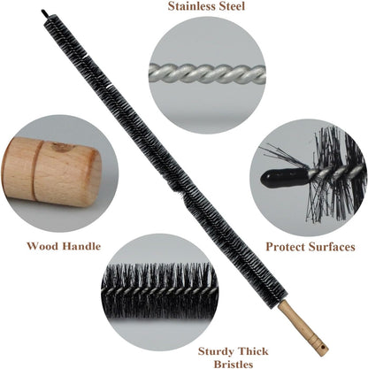 1 Pack Dryer Vent Cleaner Kit - Long Flexible Lint Brush for Dryer Vents, Refrigerator Coils, and Radiators - Household Cleaning Supplies (1, Long Brush)